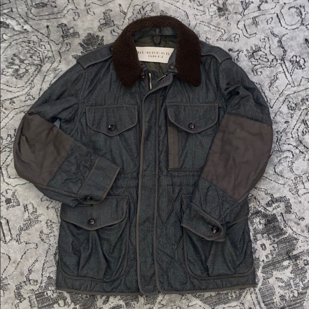 Burberry Brit military quilted utility coat